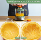 Electric Citrus Juicer 1.2L Large Volume - Orange Juicer with Powerful Motor and LED Working Lamp - Lemon Squeezer Electric for Orange Lemon Lime Grapefruit Green by LUUKMONDE