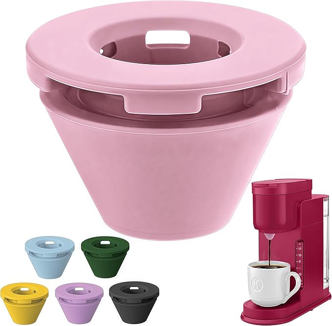 Silicone Anti-Leak Coffee Spout for Keurig K-Mini & Express - Splash-Proof Accessory, No Mess Drip-Free Design, Easy to Clean & Reusable (Pink)