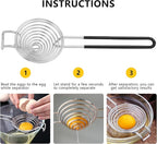 NileHome Egg Separator Egg Yolk White Separator Stainless Steel Egg White Yolk Sifting Filter Egg Divider Kitchen Tool for Baking Cake, Kitchen Gadget Cooking/Baker Tool (Black)