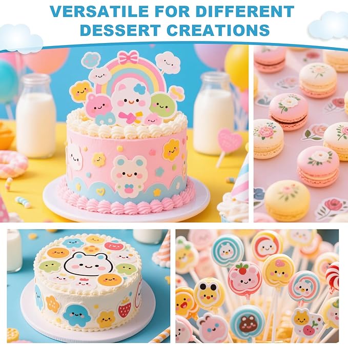 PatiFrussa 25 Count Edible Paper A4 11.7" x 8.3" Printable Frosting Sheets for Edible Printer, Icing Sheets for Cakes, Cupcakes, and Cookies, Professional Edible Image Paper