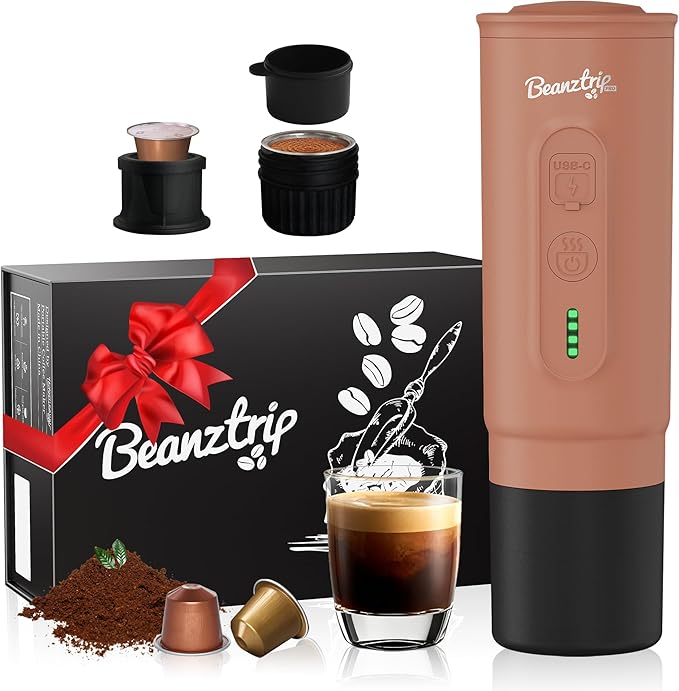 H02 PRO Portable Espresso Maker, Mini Electric Coffee Maker Compatible with Ground Coffee & NS Capsule, Christmas Gift, 20 Bar Travel Espresso Machine with Self-Heating for Camping, RV