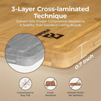 Large Bamboo Cutting Boards Set of 4 for Kitchen, Bamboo Charcuterie Chopping Board with Holder Non Slip, Steak Serving Tray with Juice Groove, Big Butcher Block for Cheese, Ideal for Gift