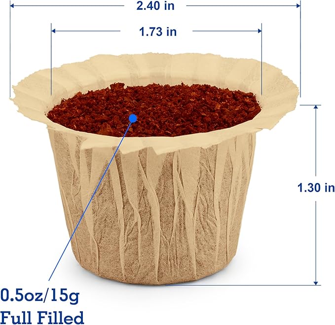 2 Pack Reusable K Cups with 100 Count Natural Paper Filters,Compatible with Keurig Single Serve 1.0 and 2.0, Fits All Reusable K Cup Coffee Pods