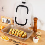 2 Pcs Cake Baking Pan with Lid and Handle, 9 x 13 Inch Non-stick Rectangle Sheet Cake Pan Carrier for Brownie Roasting Cooking Baking (Gold)