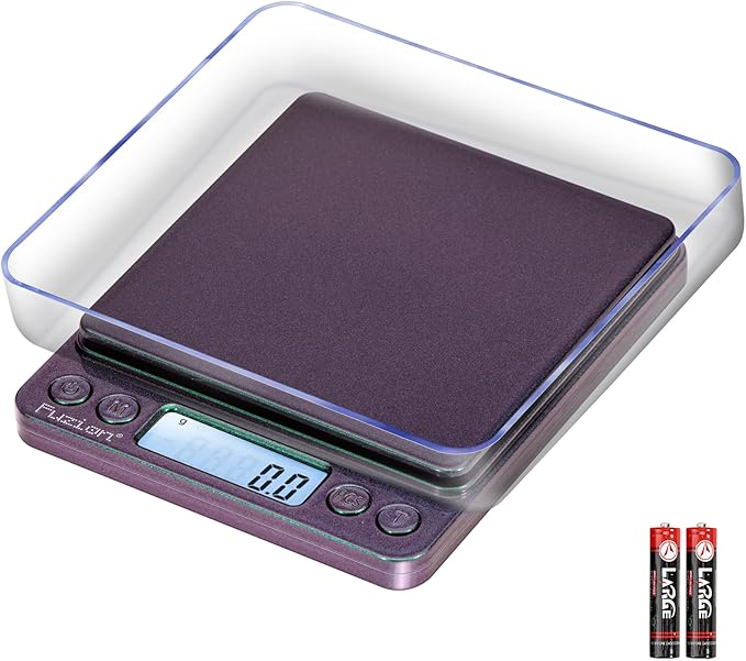 Fuzion Digital Scale .1 Gram Accuracy, 3000g Mini Food Scales for Herb, Spice, Jewelry, Gold, Small Food Scale - Weight Gram and Oz