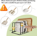 2-Pack Baking Sheet Organizer Rack – 5-Slot Bakeware & Cookie Tray Holder for Kitchen Cabinet or Countertop, Compact Stainless Steel Cutting Board Rack with Rust-Resistant Frame & Anti-Slip Feet