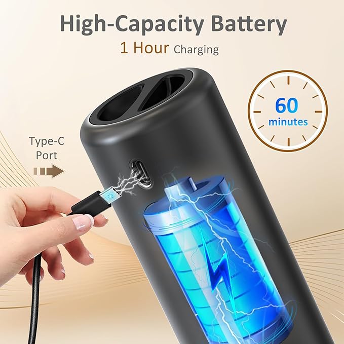 Electric Black Pepper Grinder Rechargeable, Larger Capacity Top-Refill Automatic Salt Grinder and Pepper Mill with 6 Adjustable Coarseness, LED Light, One-Handed Operation for Home (1 Pack)