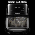 Steam Air Fryer, Non Toxic,12-IN-1 Large Air Fryers with Superior Airflow, Self-cleaning Smart Digital Fryer, Air Fry, Roast, Reheat, Dehydrate, Air Crisp Technology with 420F for Hot,7.5 QT