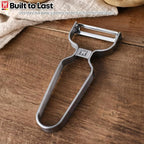 100% SUS304 Stainless Steel Potato Peeler, Vegetable Fruit Peeler, Durable Non-Slip Ergonomic Grips, Minimalist Y-Shaped Design, Rust-Proof, Dual-Edged Blades