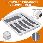 49 Piece Silverware Set with Organizer - Stainless Steel Cutlery Set for 8, White Elephant Christmas Gifts kitchen Utensil Flatware with Steak Knives, Spoons and Forks, Dishwasher Safe, Rust-proof