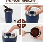 Electric Coffee Grinders - One-Key Portable Coffee Bean and Spice Grinder, 300W Powerful Power with Heavy-Duty Stainless Steel, Portable Coffee Grinder Electric for Coffee, Spices, Herb, Nuts,etc.