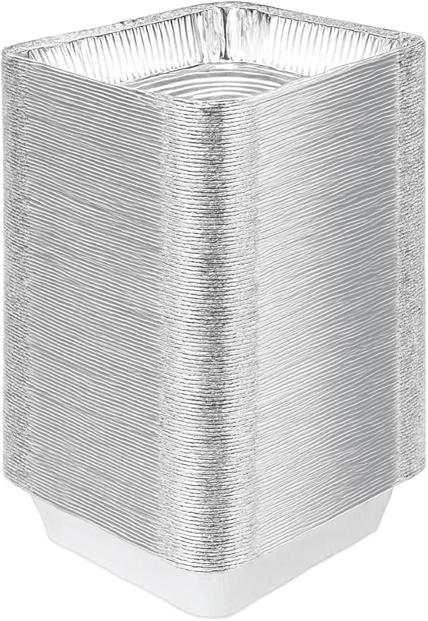 Ruthy's Outlet Disposable Aluminum Foil Pans, Half Size Steam Table Deep, 30 Pack, Silver, 2.5 Inches Deep (50 Pack)