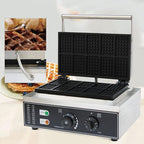 1550W Commercial Waffle Maker, 10 Grids Electric Square Waffle Maker Non-Stick Stainless Steel Belgian Waffle Iron w/Time & Temper Adjustable| Temper Comparison Table, Large Waffle Machine Restaurant
