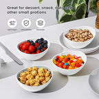 Wheat Straw Bowls Dessert Bowl 10 OZ - 5 Inch | Unbreakable Small Bowl Set, Microwave and Dishwasher Safe Mini Bowls for Appetizer, Dessert 4 PCS (White)