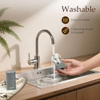 Electric Salt and Pepper Grinder Set Rechargeable with LED Lights, Automatic Pepper & Salt Mill, Adjustable Coarseness, Large Capacity, Grey