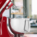 K45WW Dishwasher Safe Wire Whip Attachment 6 Wire Whisk Upgrade Real Stainless Steel Fits KitchenAid Tilt-Head Stand Mixer for Egg Heavy Cream Beater, Cakes Mayonnaise