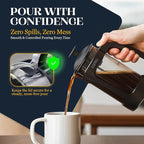 ESPRO P3 French Press Coffee Maker – Patented Double Micro-Filter for Grit-Free Brew, Heat Resistant thicker Borosilicate Glass Coffee press – (18 oz)