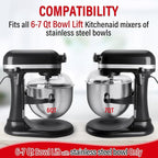 Pouring Shield for KitchenAid 6-7Qt Bowl Lift Stand Mixer (for Stainless Steel Bowls Only), Splash Guard Mixers Bowl Cover for Kitchen aid 6-7Qt Accessories and Attachments (Clear)