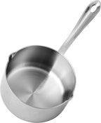 10 Ounce Kitchen Induction Stainless Steel Milk Pot Saucepan Oil Chocolate Sauce Pan Butter Warmer Pot (300 ml)