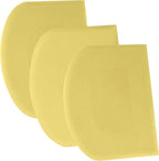 SURDOCA Dough Bench Scraper - 3P 7.1x4.9" Plastic Flexible Bowl Scraper, Sharp Edge & Angles Cake Scraper. Non-Slip Bakeware Decorating Tools Sculpting & Modeling Tools - Pure Yellow
