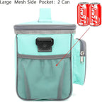 FlowFly Insulated Reusable Lunch Bag Adult Large Lunch Box for Women and Men with Adjustable Shoulder Strap,Front Zipper Pocket and Dual Large Mesh Side Pockets,Jade