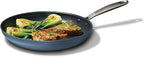 OXO Enhanced 10” Nonstick Frying Pan Skillet, Ceramic PFAS-Free Cookware, Stainless Steel Handle, Eggs & Omelets, Dishwasher & Oven Safe, Storm Blue