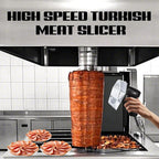 VONCI 80W Commercial Gyro Cutter, Electric Shawarma Knife, Doner Kebab Meat Slicer With 2 Blades, 2600 RPM, 0-8mm Adjustable Thickness, Powerful Turkish Grill Machine.