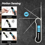 0.5 Sec Instant Read Meat Thermometer Digital with ±0.5℉ Precision, Food Thermometer for Cooking Kitchen Gadgets, Oven Grill Candy BBQ Essentials Accessories, Gifts for Him Dad Men Birthday, White