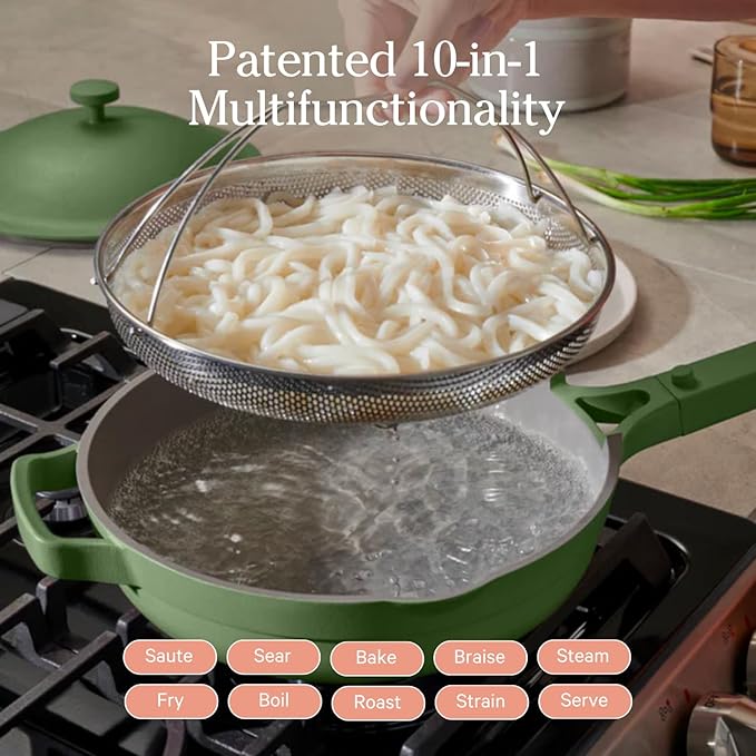 Our Place Always Pan Duo - Standard & Mini Always Pan 2.0 Bundle | Multi-Functional Cookware Set Replaces 20 Pieces | Sage