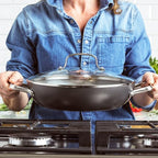 GreenPan Chatham Hard Anodized Healthy Ceramic Nonstick, 11" Everyday Frying Pan Skillet with 2 Handles and Lid, PFAS-Free, Dishwasher Safe, Oven Safe, Gray