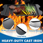 Cooking Griddle for Weber 9010001 9013001 Full Size Griddle for Weber 9020001 9030001 Flat Top Plate Insert with Grease Hole Carry Bag, Carbon Steel
