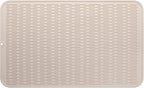 Silicone Dish Drying Mat for Multiple Usage,Easy clean,Eco-friendly,Heat-resistant Silicone Mat for Kitchen Counter or Sink,Refrigerator or Drawer Liner Tapioca 3XL 28 inches x 18 inches