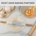 Koville Marble Rolling Pin, Non-Stick African Stone Polished Dough Roller, Pasta, Dumpling, Ravioli, Fondant, Pie Crust, Kitchen Baking Pastry Tools(Namib Fantasy)