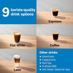 Bosch 500 Series Fully Automatic Espresso and Coffee Machine – Touch Control Panel, Milk Hose, Ceramic Grinder, Uses Beans & Ground Coffee, 9 One-Touch Drinks, in Black TPU40109