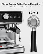 EUHOMY Espresso Machine with Grinder, 20 Bar Professional Espresso Coffee Maker for Home, with Milk Frother for Latte, Cappuccino & Barista-Style