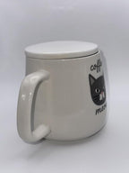 USB-Powered Mug Warmer with Coffee Meow Ceramic Mug Set