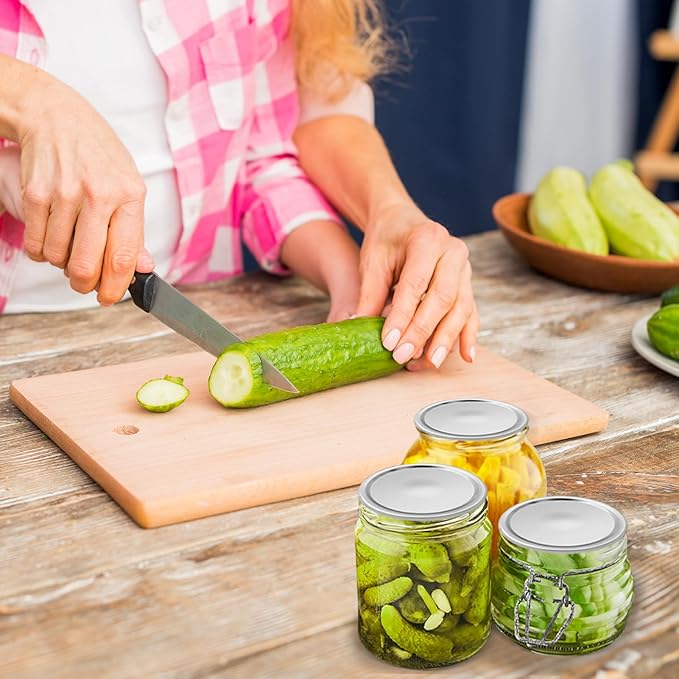 Canning Lids Regular Mouth, 200 Count 70MM Mason Jar Split-Type Metal Canning Lids for Ball, Kerr, Canning Jar lids Bulk, Food Grade Material Reusable Leak Proof Lids with Silicone Seals Rings