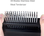 Meat Tenderizer, with 48 Stainless Steel Ultra Sharp Needle Blades, Hand Held Meat Tenderizer Needle, Kitchen Cooking Tool Best Makes Steak & Chicken Tender - No More Hammer, Meat Pounder