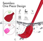 HOTEC Basting Brushes Silicone Heat Resistant Pastry Brushes Spread Oil Butter Sauce Marinades for BBQ Grill Barbecue Baking Kitchen Cooking BPA Free Dishwasher Safe (Red 2)