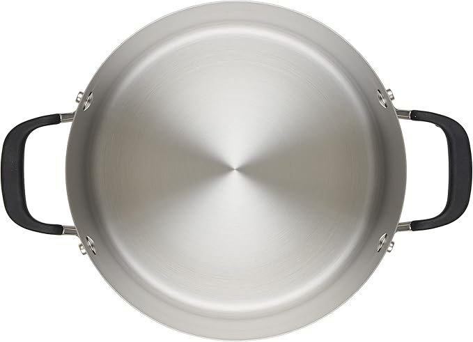 KitchenAid 71021 Stainless Steel Casserole with Lid, 4 Quart - Brushed Stainless Steel