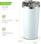 SIPX™ Triple-Insulated Tumblers - 16oz. Premium Modern Tumbler With Lid, insulated Cup Keeps Hot For 6 Hours, Stainless Steel Tumbler Made Of Sustainable Material, Coffee Travel Mug For Home & Office