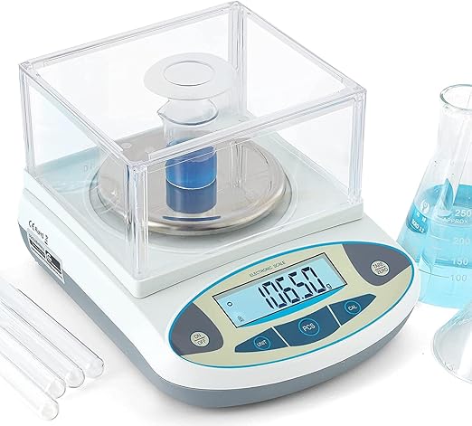 CGOLDENWALL Precision Lab Scale 1000g X 0.01g Digital Analytical Balance Laboratory Balance Jewelry Scale Scientific Scale 0.01g Accuracy 110V (1000g, 0.01g)