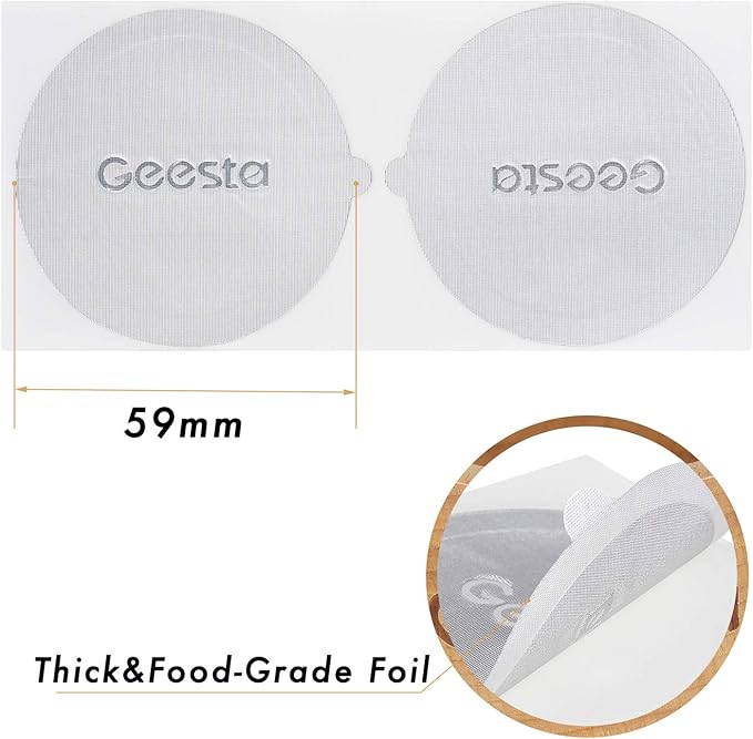 GEESTA Reusable Aluminum Foil Seals Kit Compatible with Nespresso Vertuoline Capsules