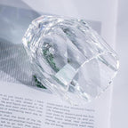 KAMMAK Geometric Faceted Whiskey Glass Modern Crystal Tumbler with Thick Stable Base 7.78 oz Lead-Free Elegant Barware for Scotch, Bourbon, Cocktail, Wine - Ideal Gift & Modern Home Drinkware