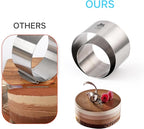 6 Pack Round Cake Ring Molds, Seamless Stainless Steel Cake Cutter with Pusher & Lifter, 3-Inch Dessert Mousse Rings for Baking (Includes 1 Pusher, 1 Lifter and 6 Rings)