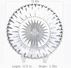 Glass Fruit Bowl or Decorative Bowl, used for Kitchen counter or living room center table decoration, Centerpiece Bowl (11.6in)