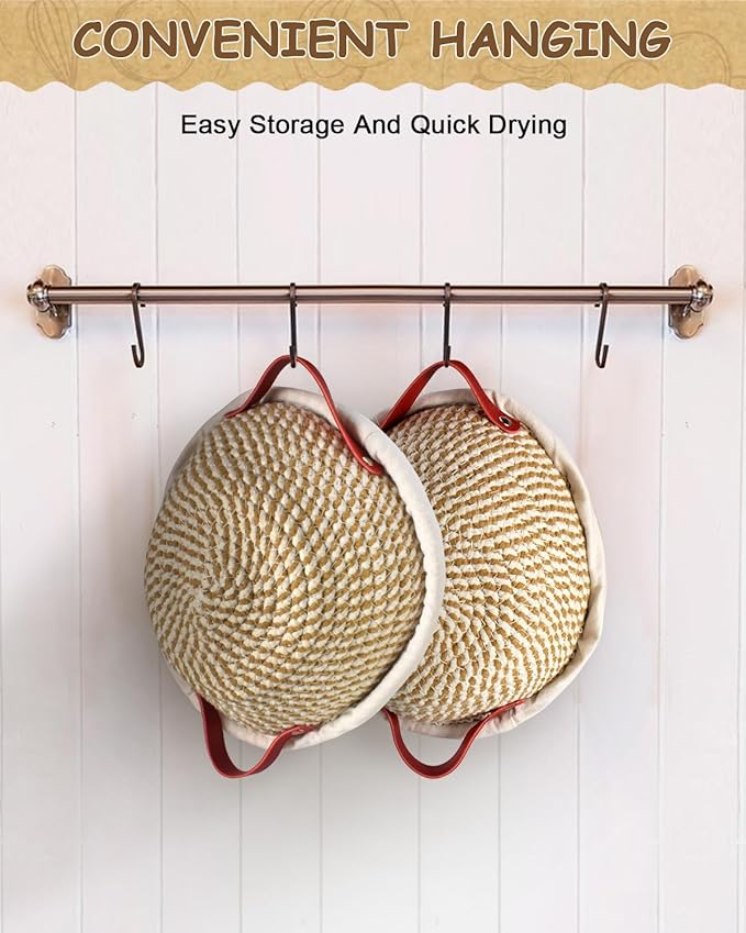 Sourdough Starter Kit Banneton Bread Proofing Basket Set w/Heating Mat,Sourdough Bread Baking Supplies, Sourdough Starter Warmer Mat,Sour Dough Kit Tools,Sourdough Kit Gifts for Bakers Women Wife Mom