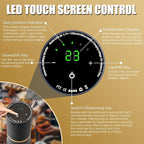 Electric Wine Dispenser, Aerator, Vacuum Wine Pump with Touch LED Display, Wine Temperature Monitor, One Touch Automatic Wine Pourer with USB Rechargeable, Gifts for Men & Women Wine Lovers (Black)