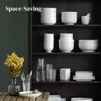 DOWAN 22 OZ White Ceramic Bowls Set of 4 - Perfect for Soup Bowls for Kitchen, Cereal Bowl, Ramen Bowl, Microwave Safe for Oatmeal, Fruit,Salad and Rice Bowl - Dishwasher & Microwave Safe