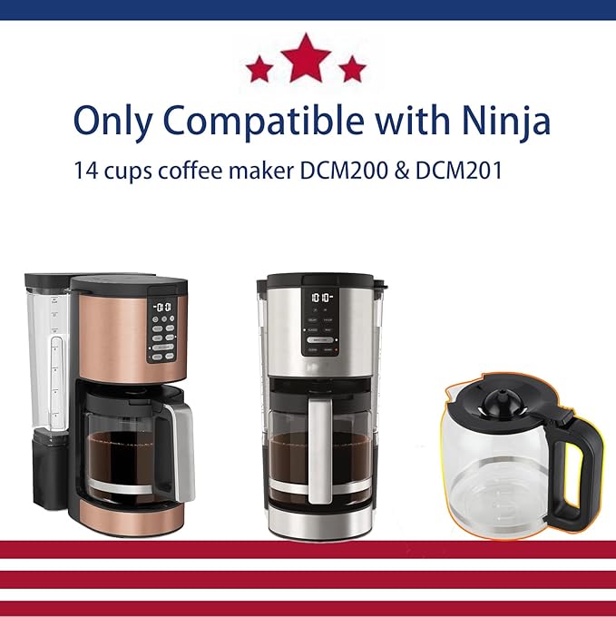 14-Cup Coffee Maker Carafe, Replacement for Ninja DCM201, DCM201CP, DCM201BK 14-Cup PRO Coffee Maker